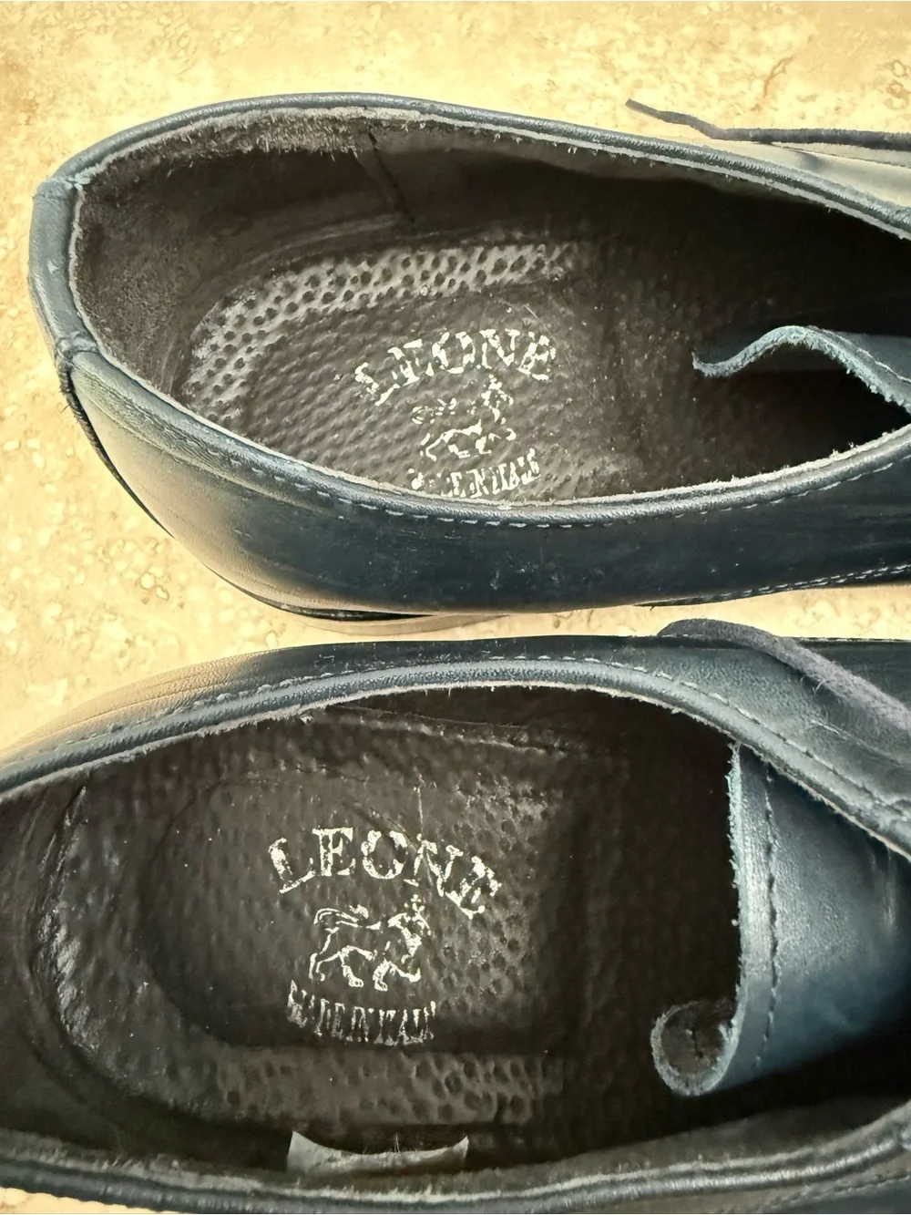 Men's Black Leather Derby Dress Shoes- Italian leather, purchased in Italy.